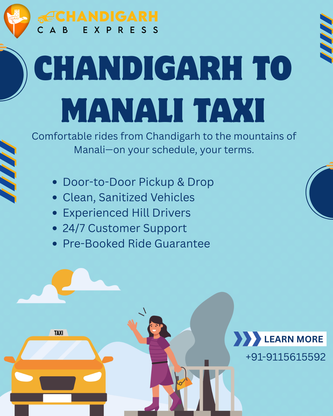 A Comfortable Journey from Chandigarh to Manali by Road Chandigarh to Manali taxi fare